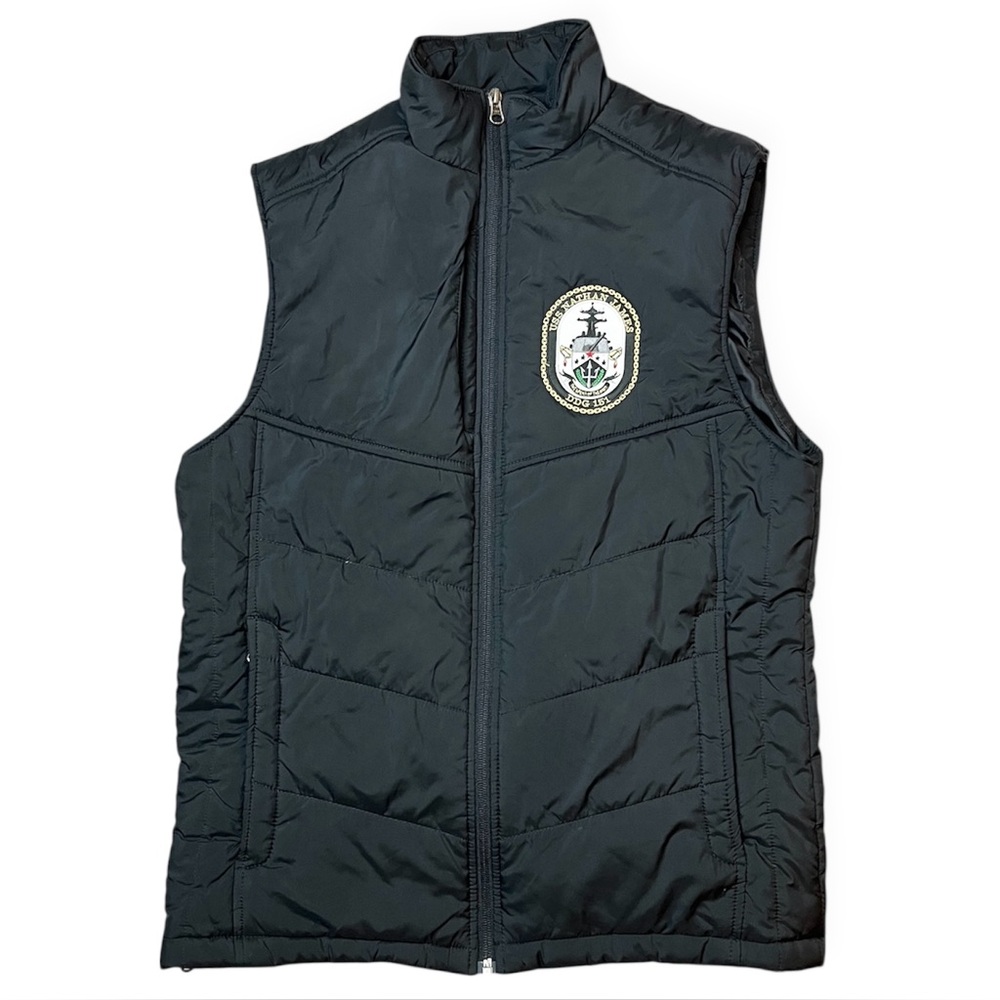 USS Nathan James Men’s Black Puffer Vest Size S